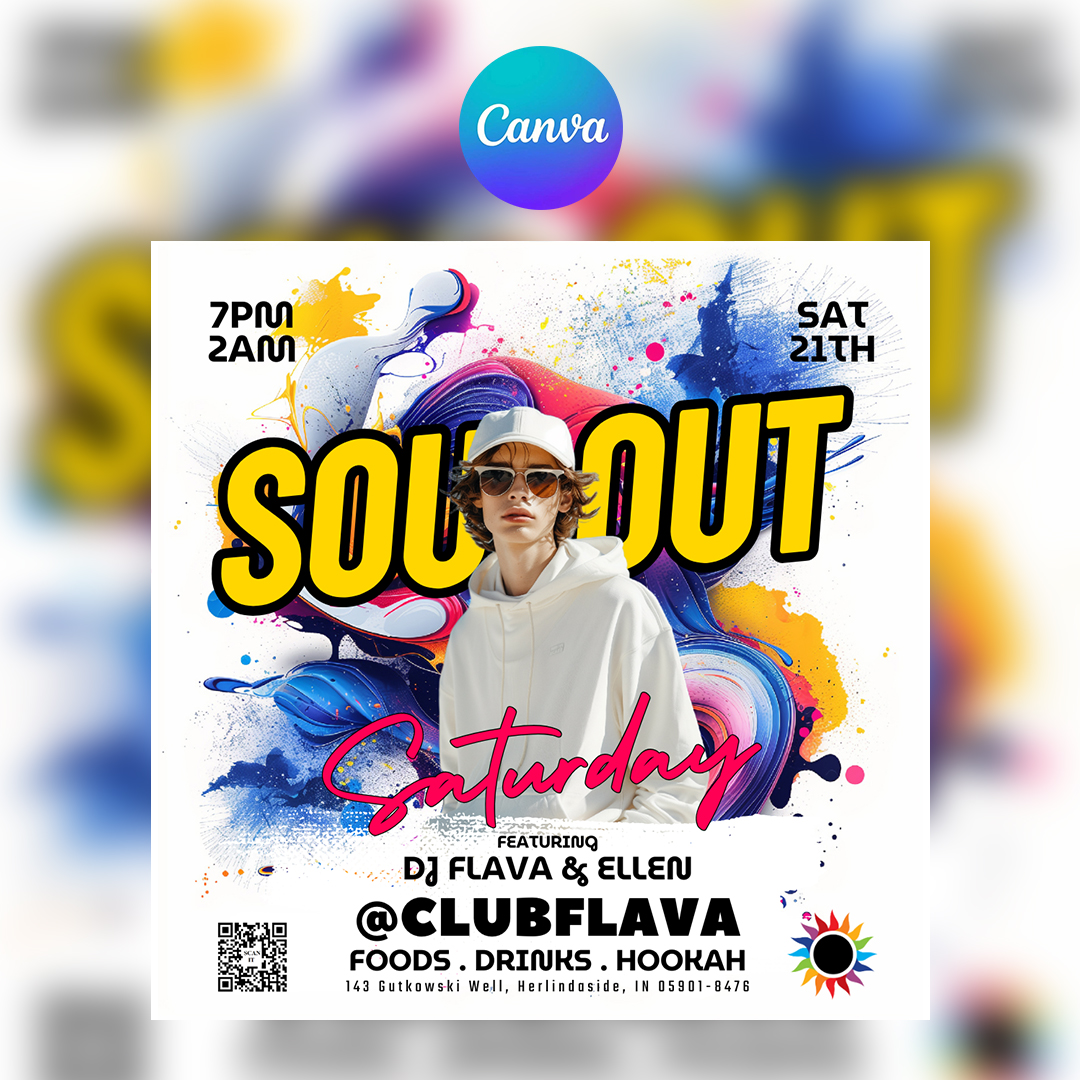Sold Out Saturday Canva Flyer