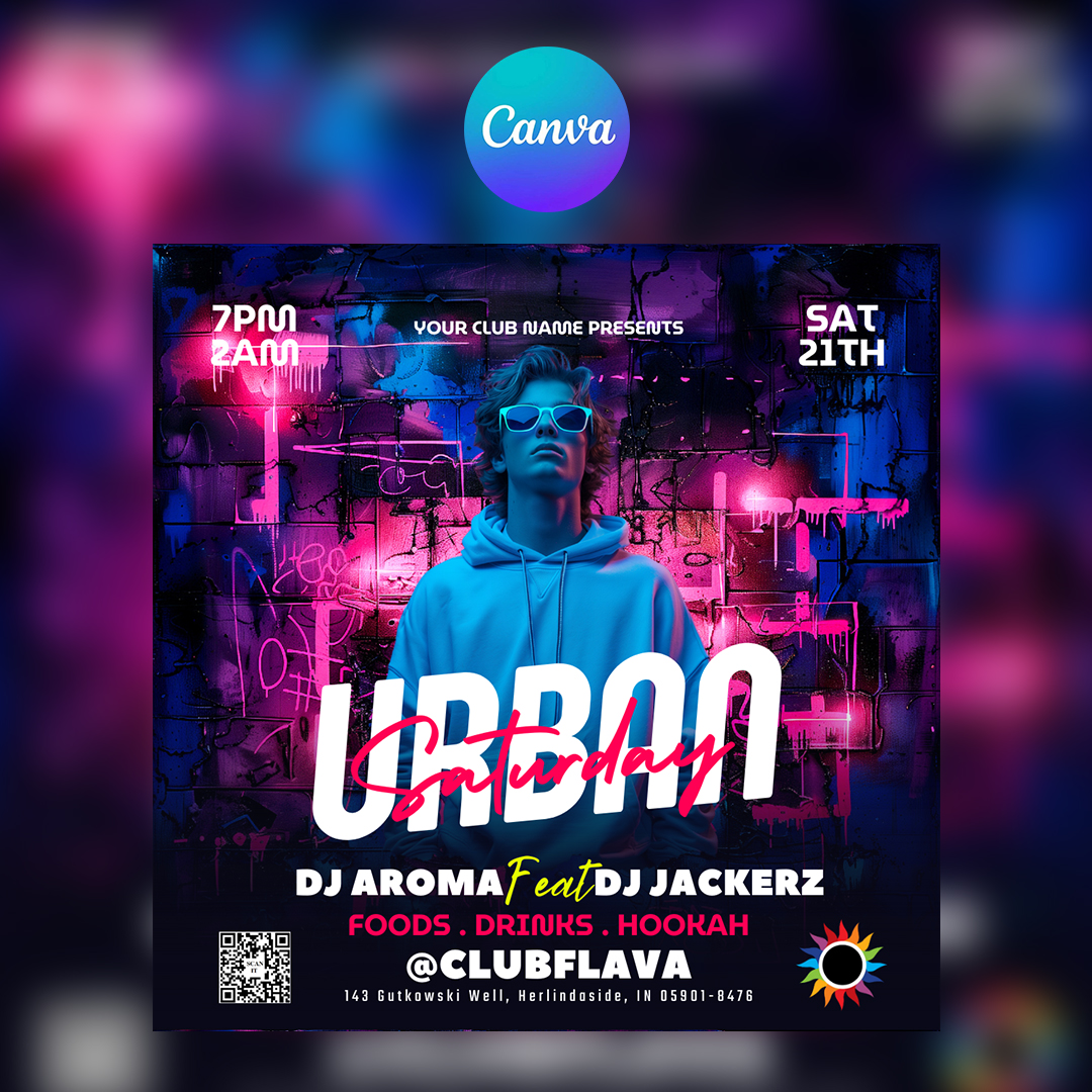 Urban Saturday Canva Flyer