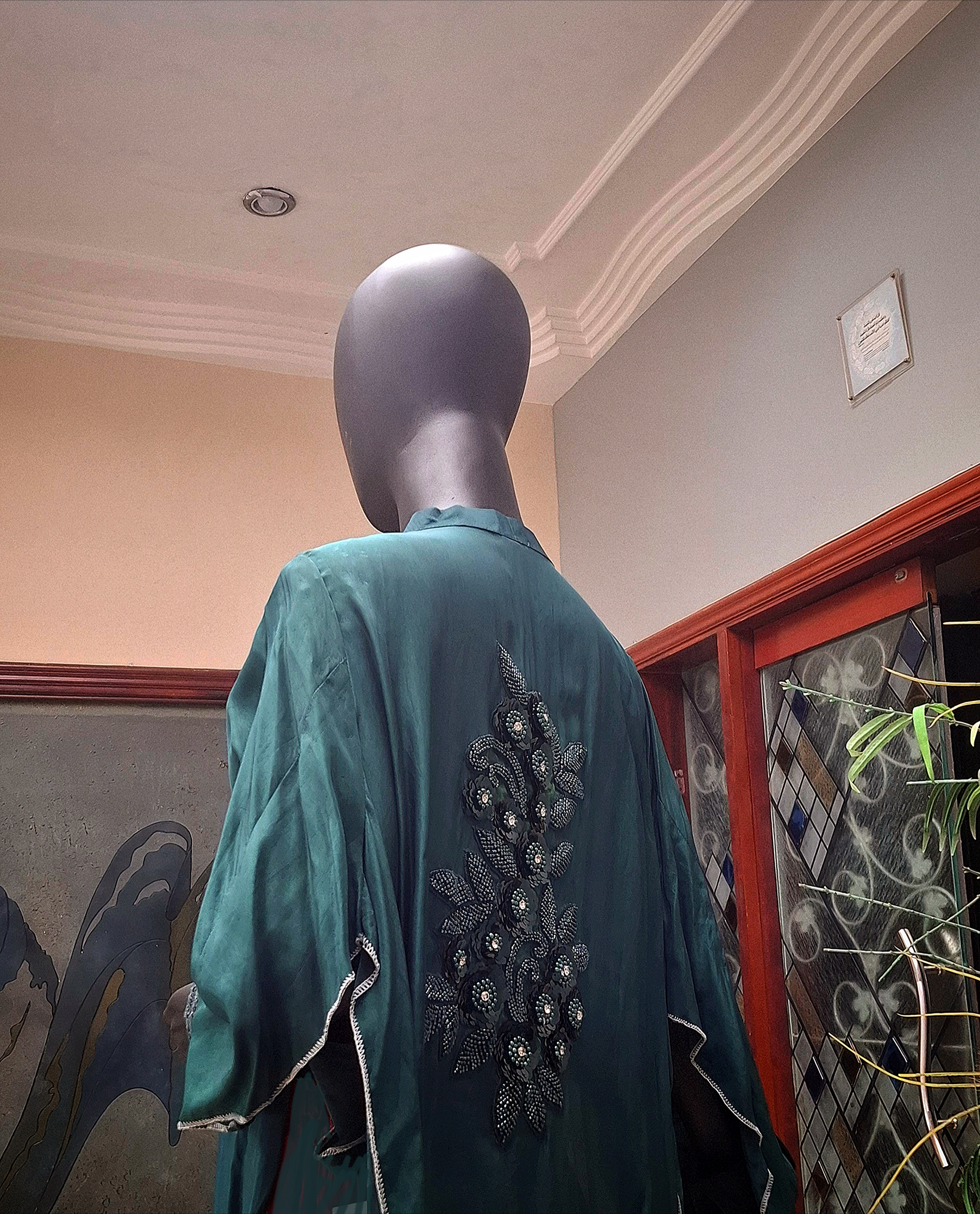 Handwork cuffed green shirt (1pc)