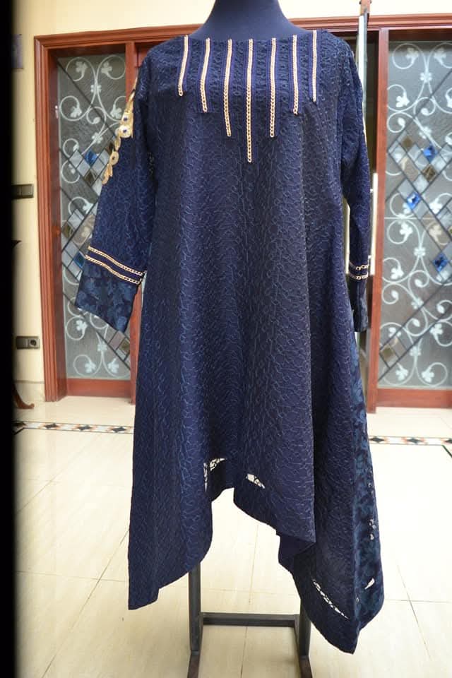 Navy blue formal kurti