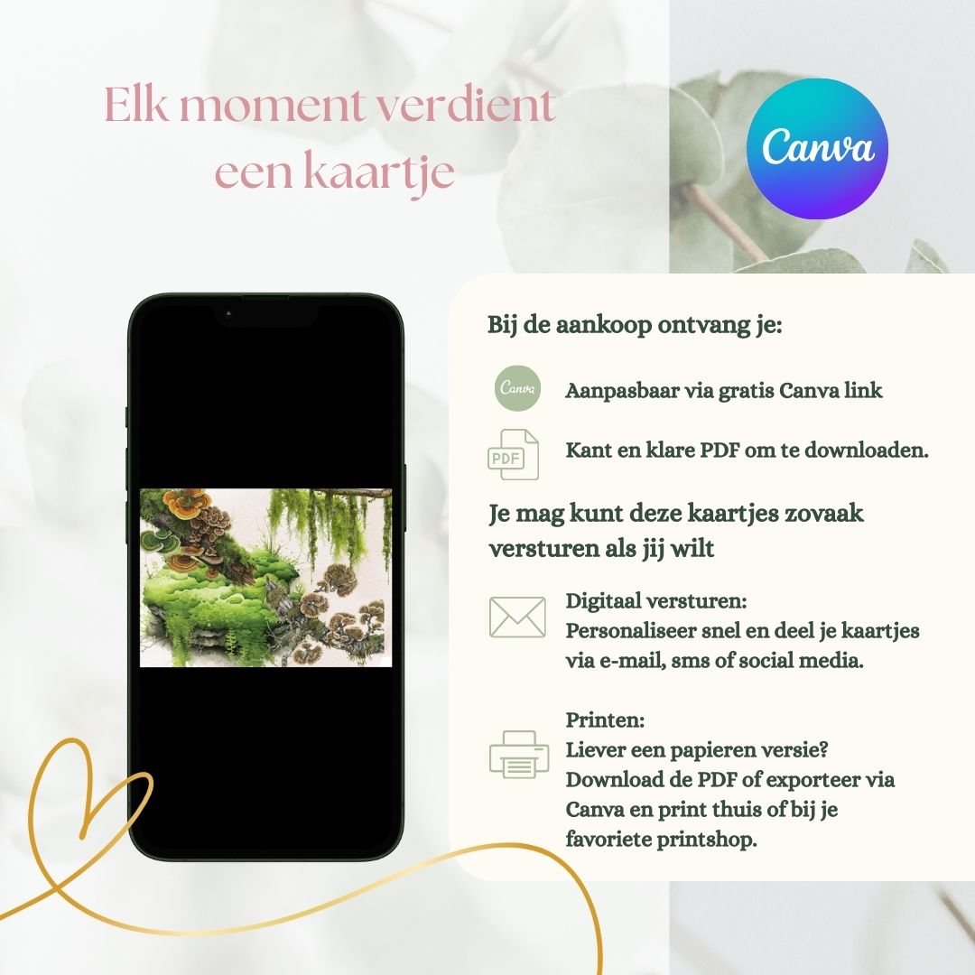 Plants and moss, set van 5 kaarten | $2.23