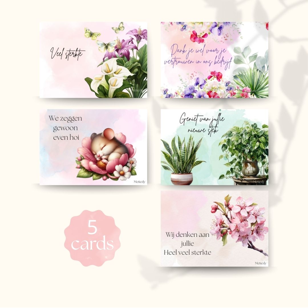 Bedrijf mix, set van 5 kaarten | $2.23