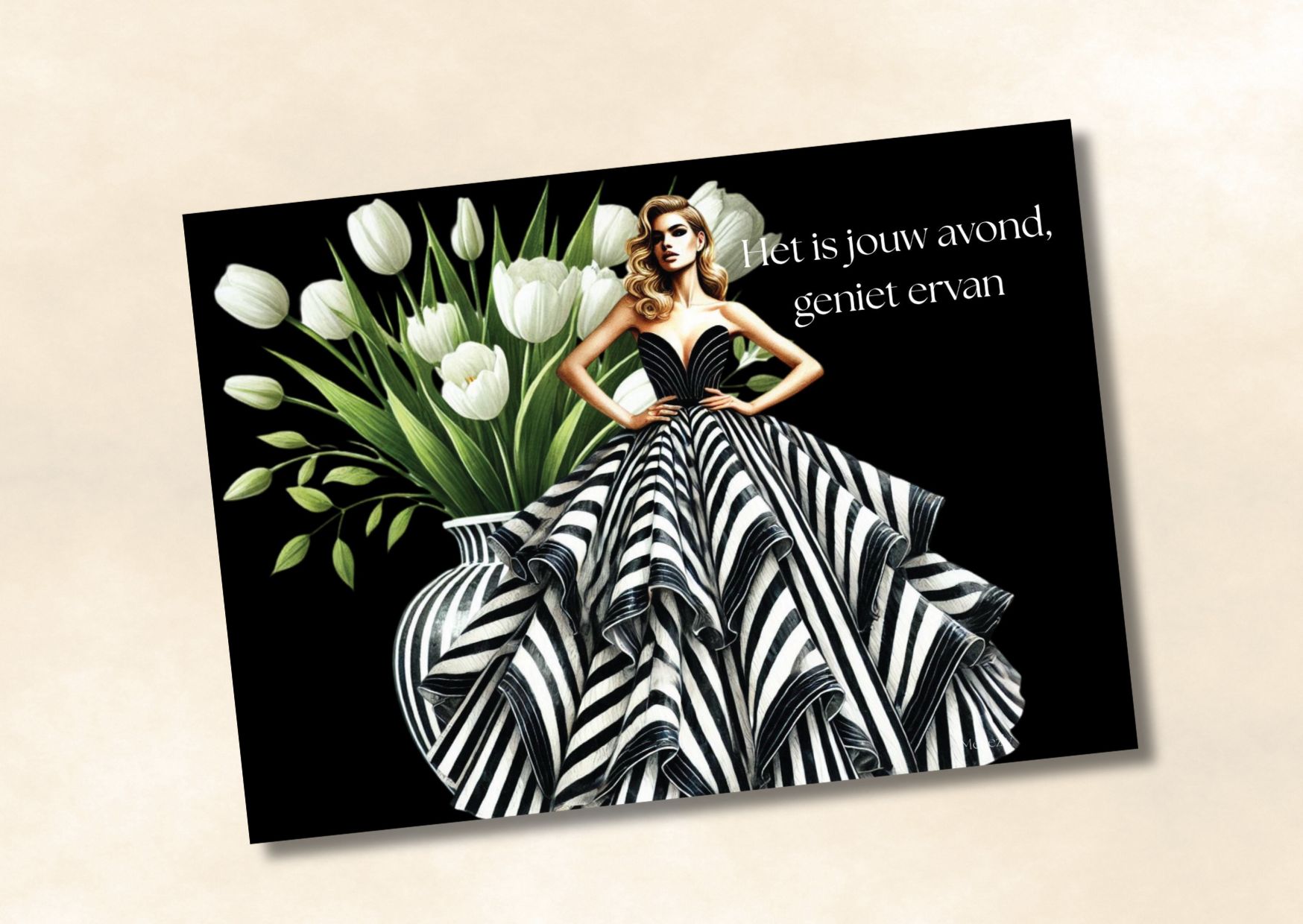 Black and white dalmatiër, set van 5 kaarten | $2,23