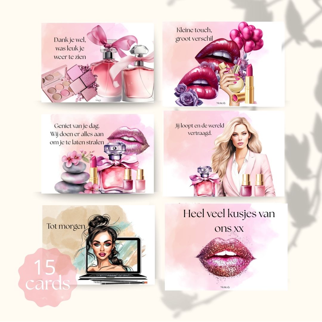 Beauty bundel, set van 15 kaarten | $5,72