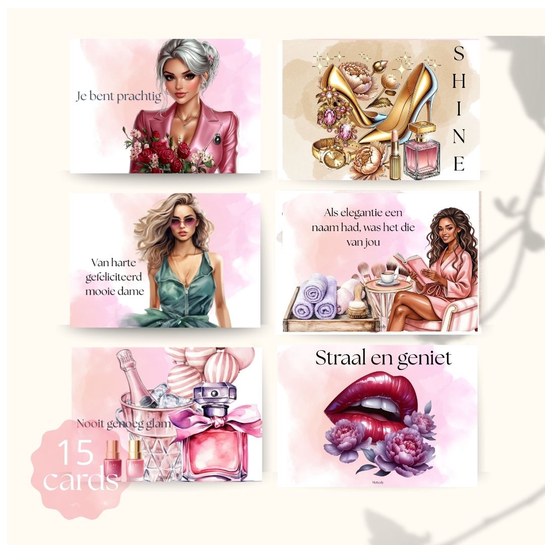 Beauty bundel, set van 15 kaarten | $5,72