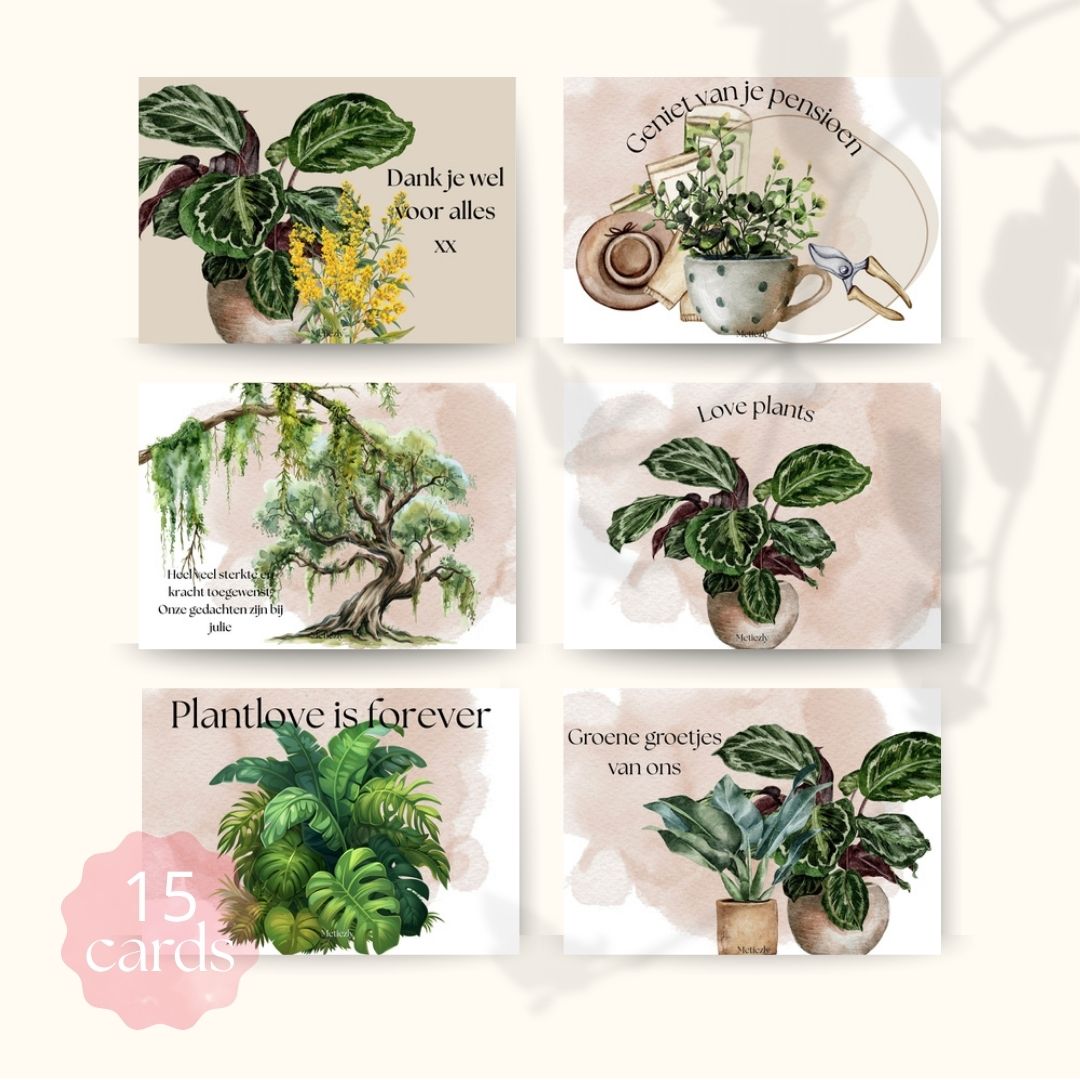 Planten liefde, set van 15 kaarten | $5,72