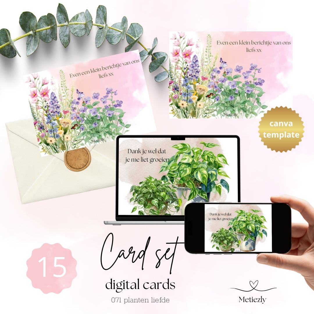 Planten liefde, set van 15 kaarten | $5,72