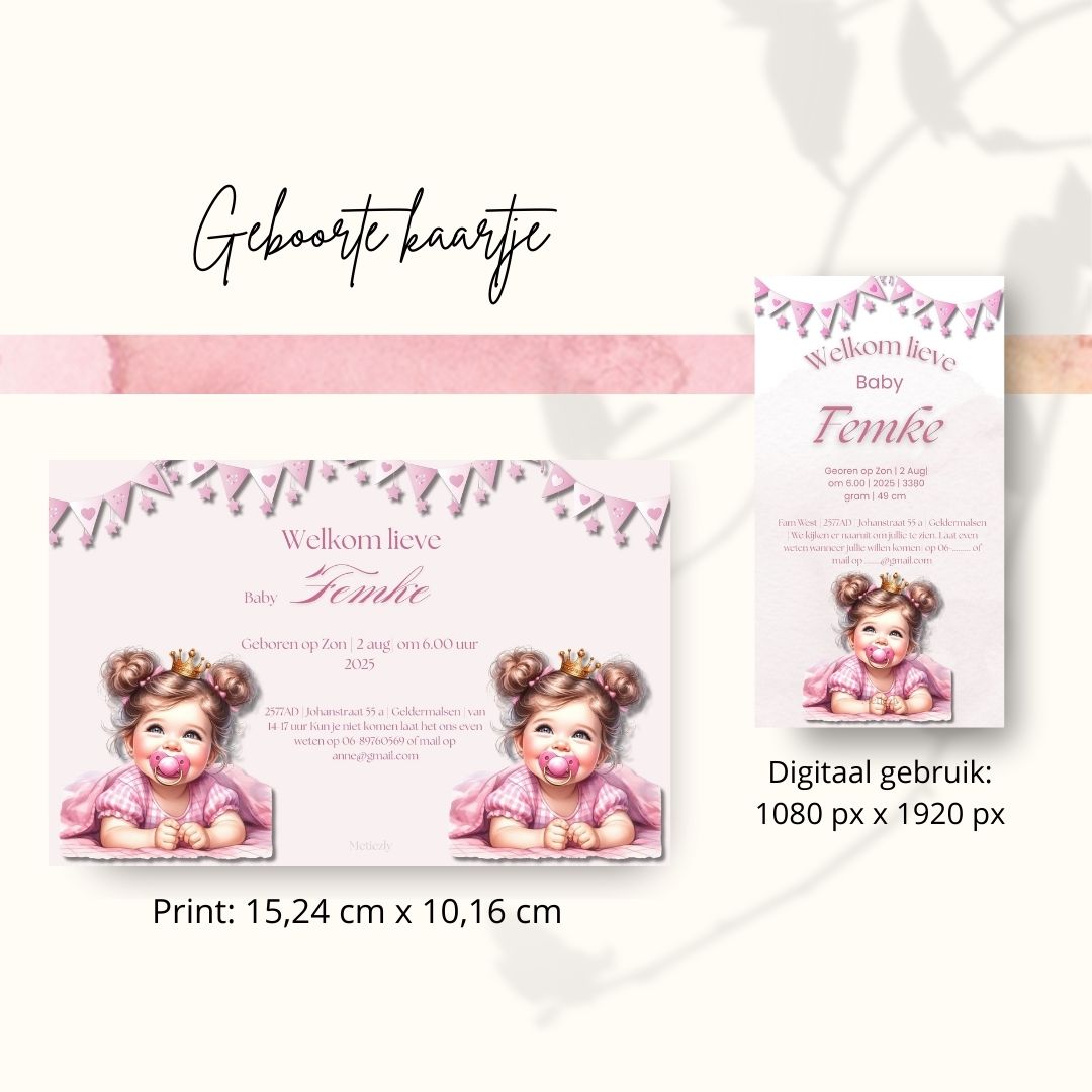 Baby set, lief prinsesje roze | $13,73