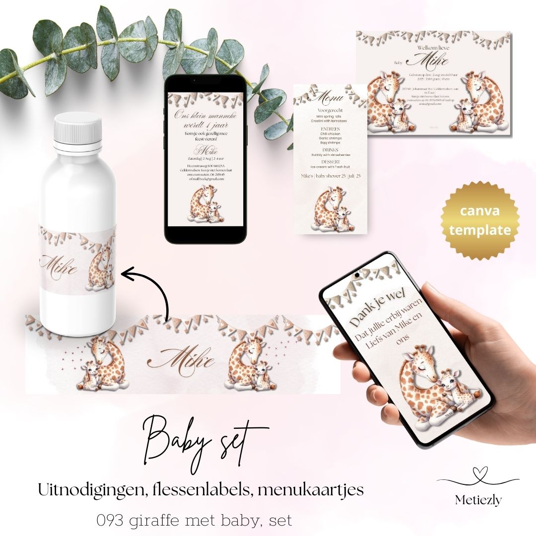 Baby set Giraffe met baby | $13,73
