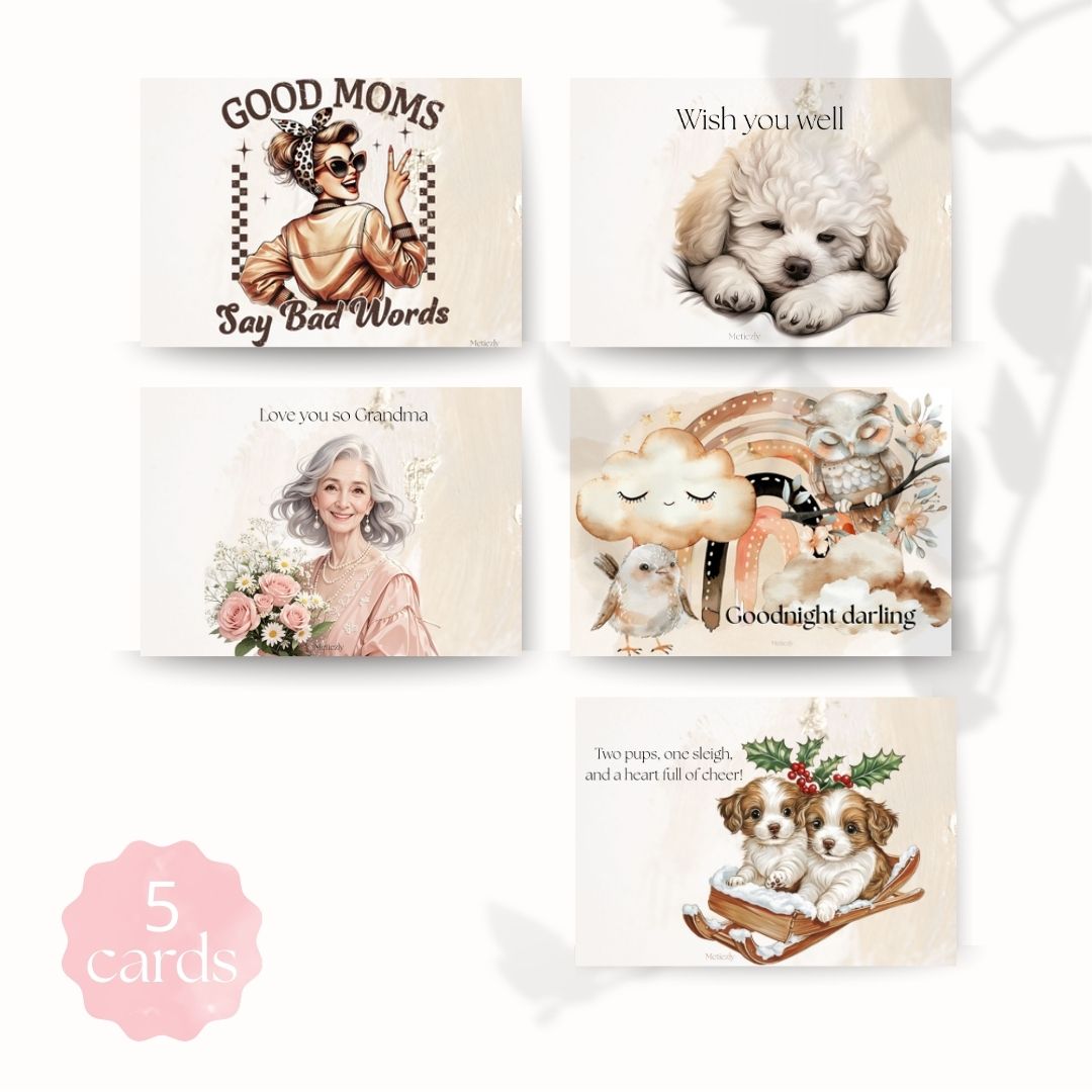 Grandma, set of 5 cards | $2.23