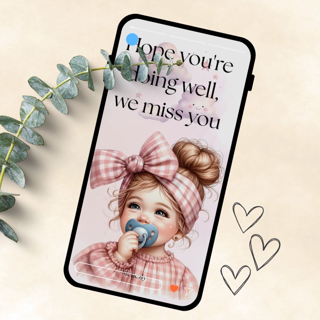 Pink toddler | set of 5 mobile cards 