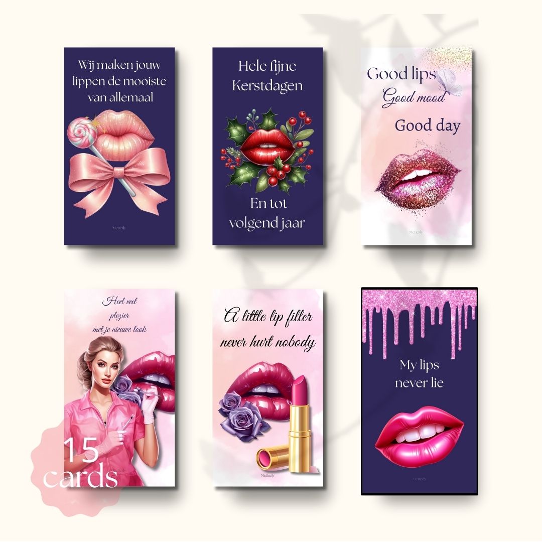 Beauty lipfiller | company cards, set of 15 cards | $5.72
