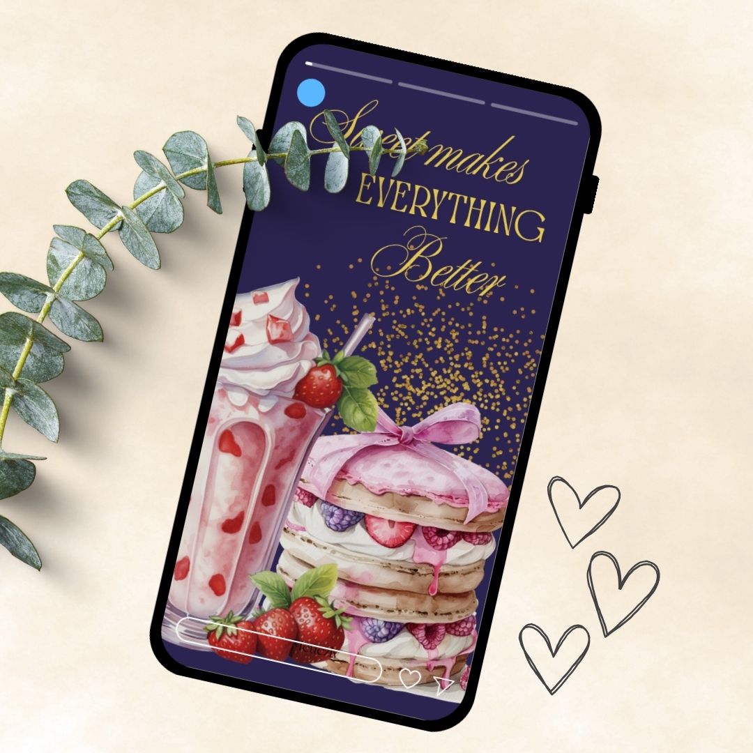 Elegant pastries, mobile cards, set of 15 cards | $5,72