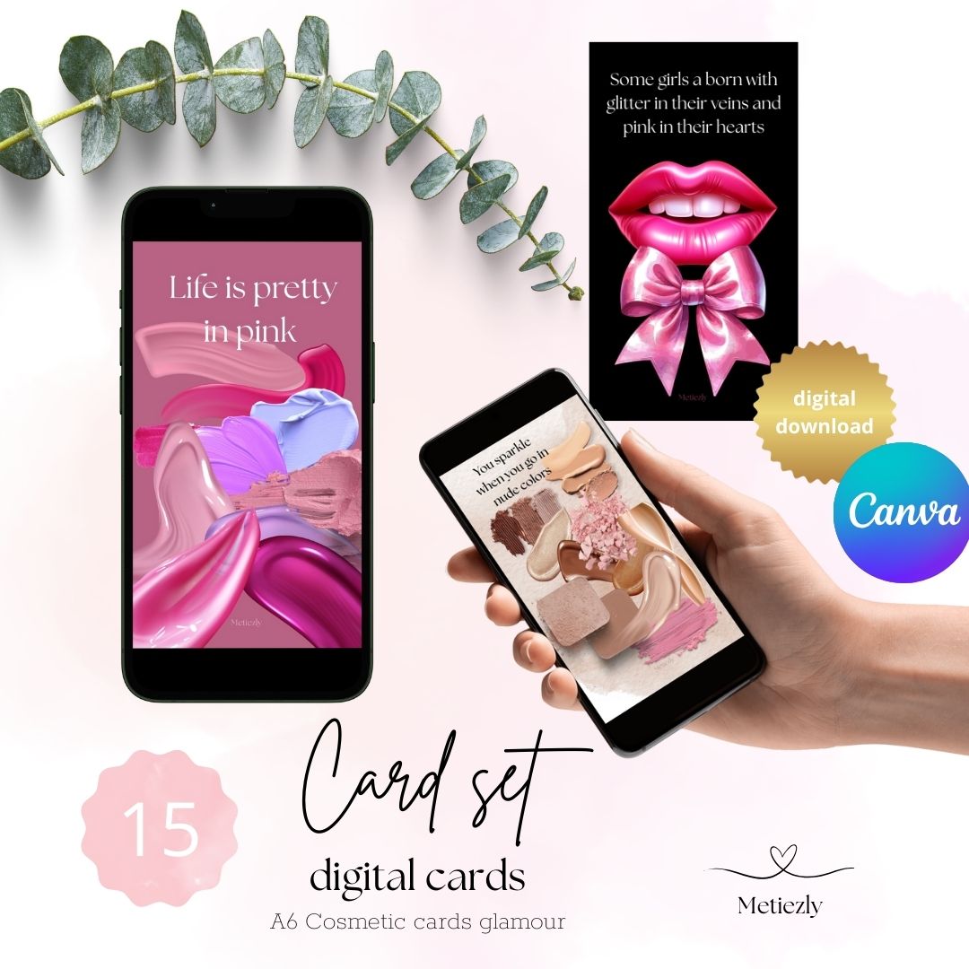 Cosmetic glamour cards make up artist, set of 15 | $5.72