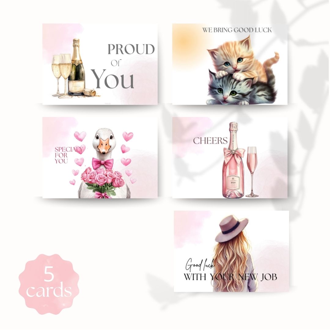 Proud of you, set of 5 cards | $2.23