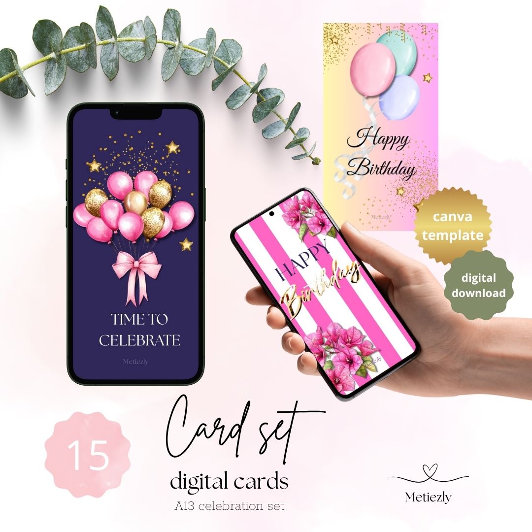 Celebration set | set of 15 mobile cards
