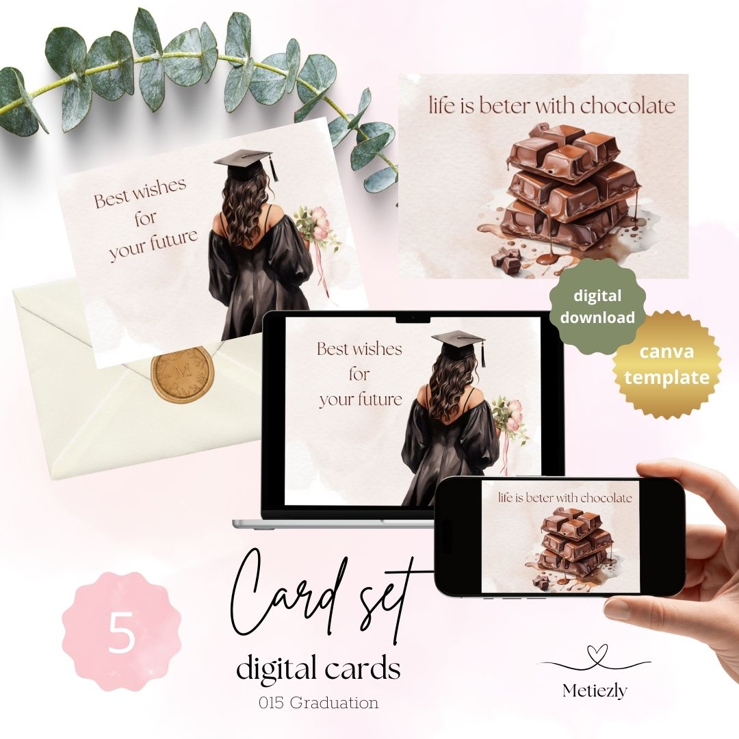 Graduation, set of 5 cards | $2.23