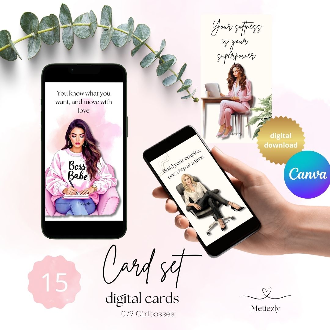 Girl bosses | set of 15 mobile cards