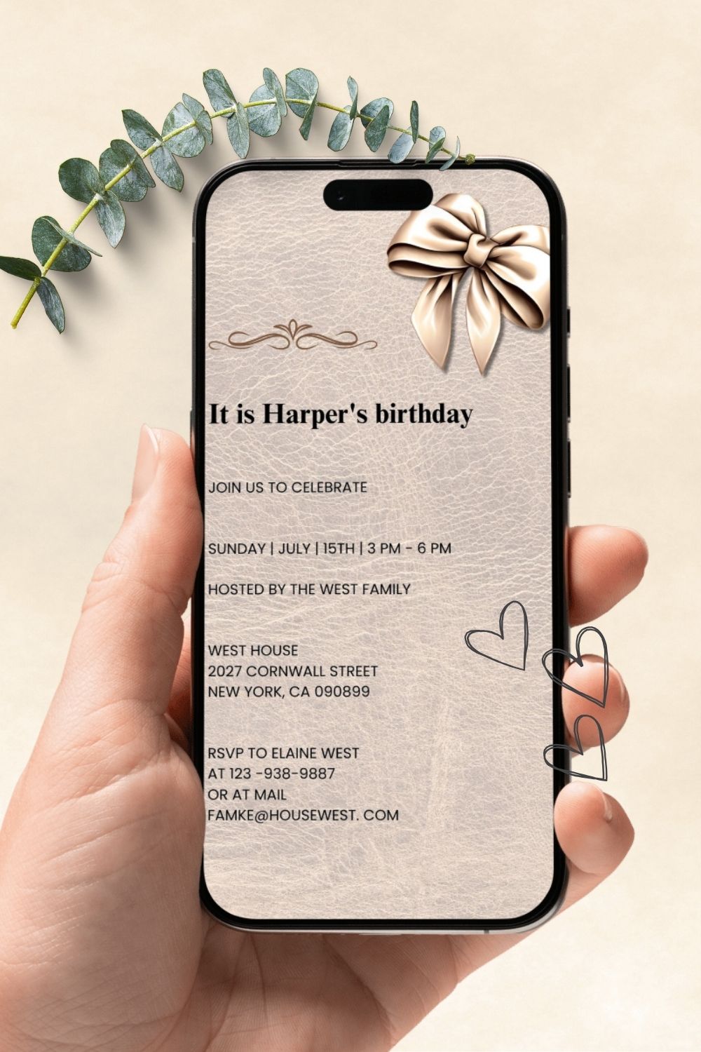 Elegant soft birthday invitations | editable for toddlers childeren | set of 5