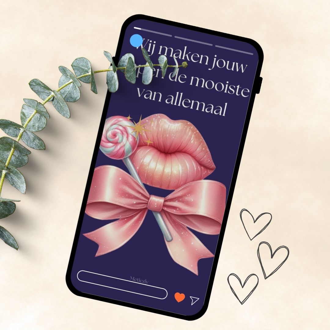 Digital business cards for lip filler experts | set of 15 mobile cards| editable 