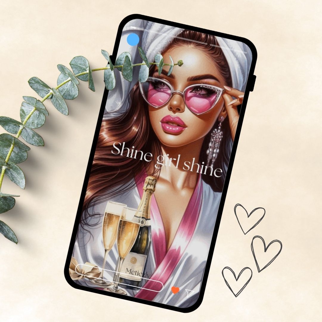 Beauty, shine, set of 5 cards, mobile | $2,23