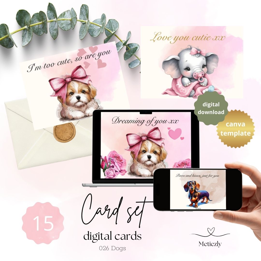 Dogs, set of 15 cards | $5,72