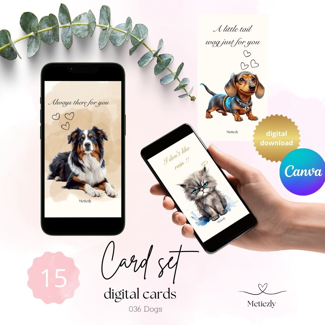 Dogs | set of 15 mobile cards