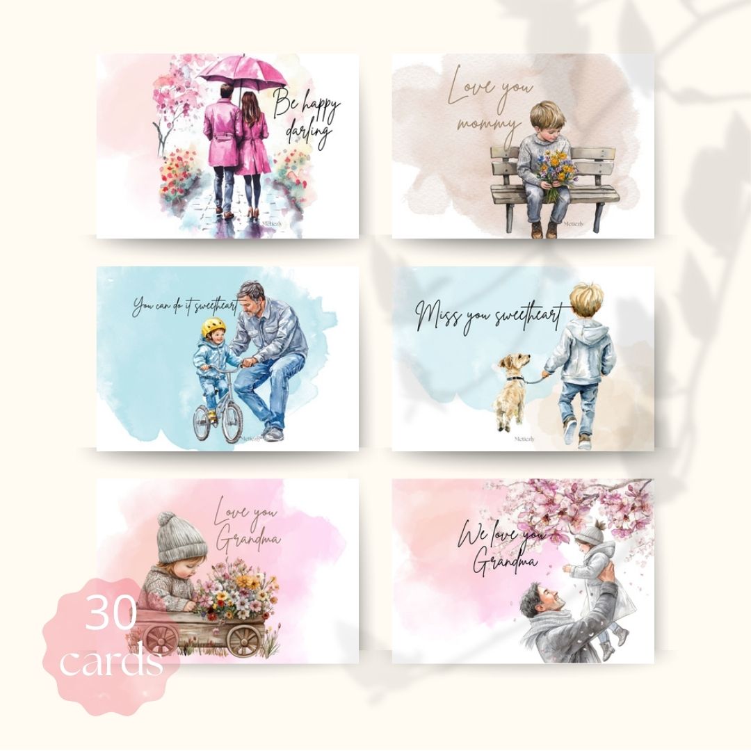 Family cards, set of 30 cards | $13,73