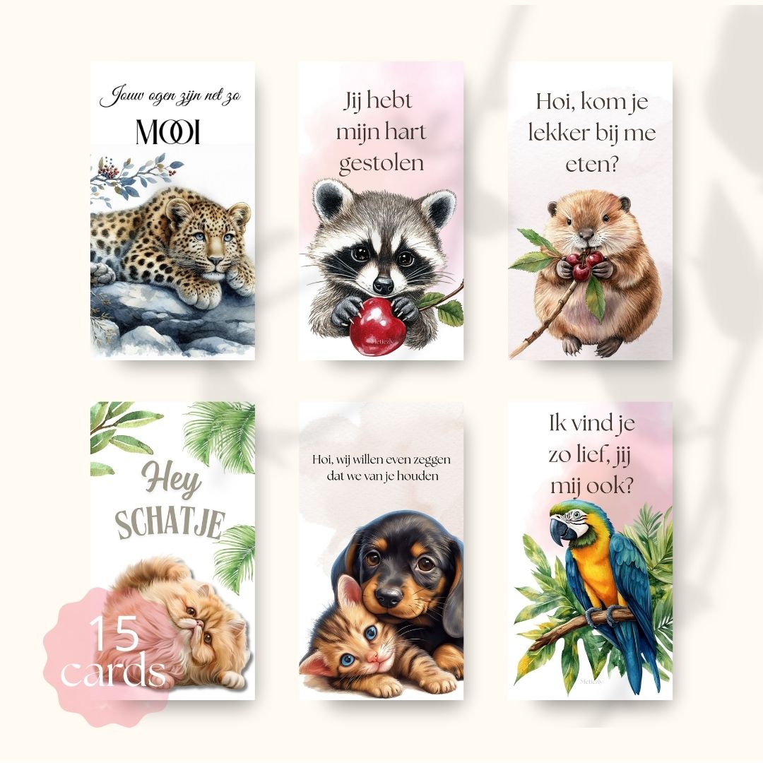 Ansichtkaarten voor op je mobiel te versturen | Pas de tekst gemakkelijk zelf aan | set van 15