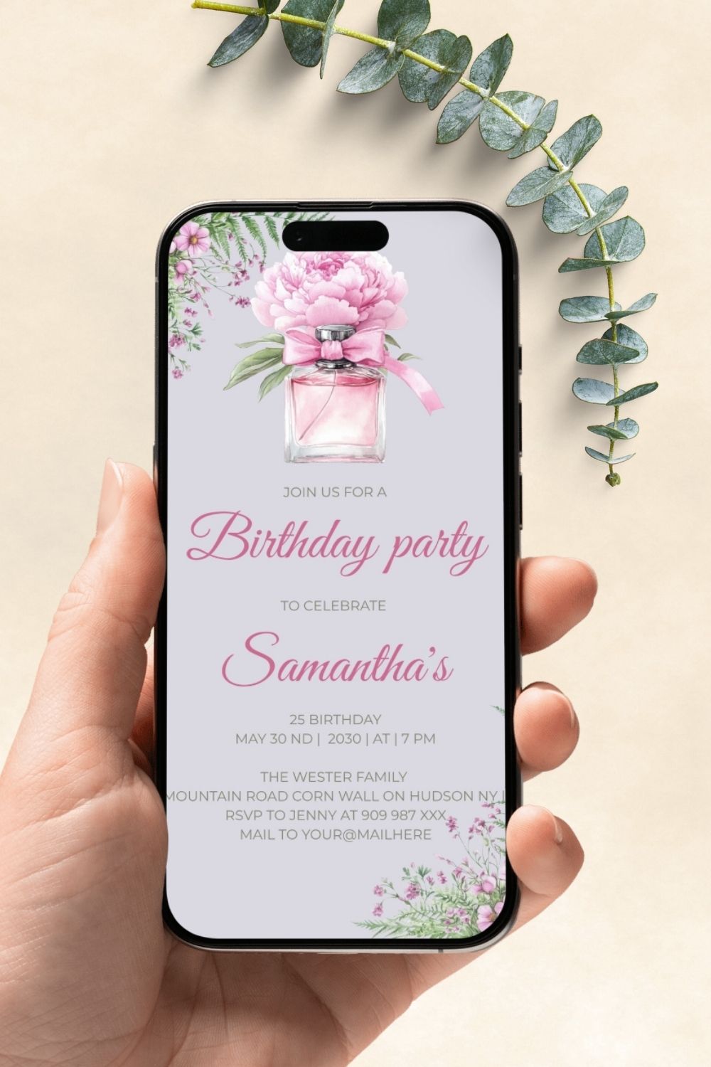 Soft stylisch editable invitations | pink | elegant woman cards |