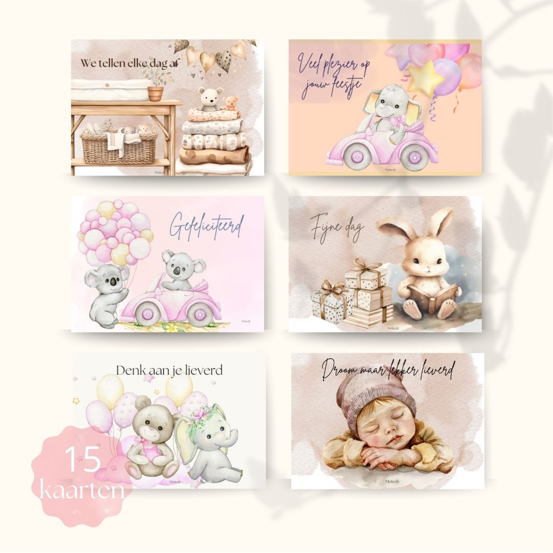 Giraffe, set van 15 kaarten | $5,72