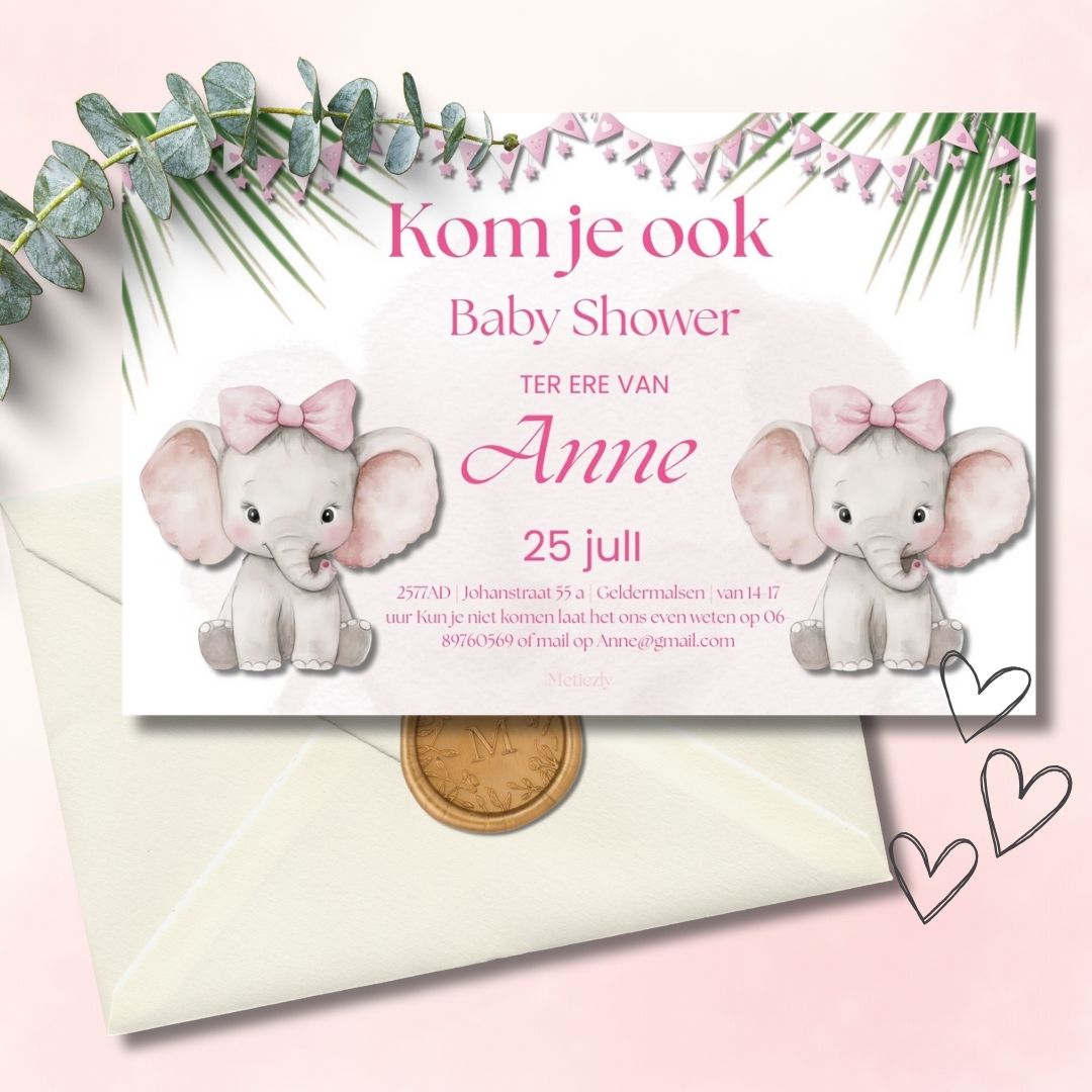 Baby set, lief olifantje, aanpasbare templates | $13,73