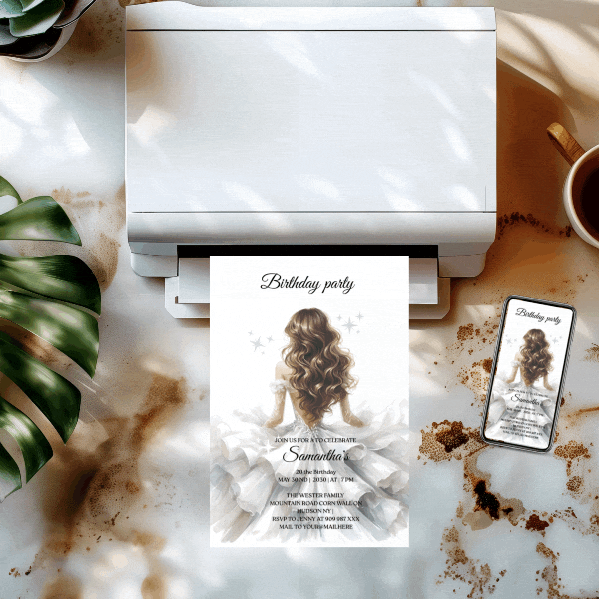 Elegant Birthday, Baby & Christmas invitations 