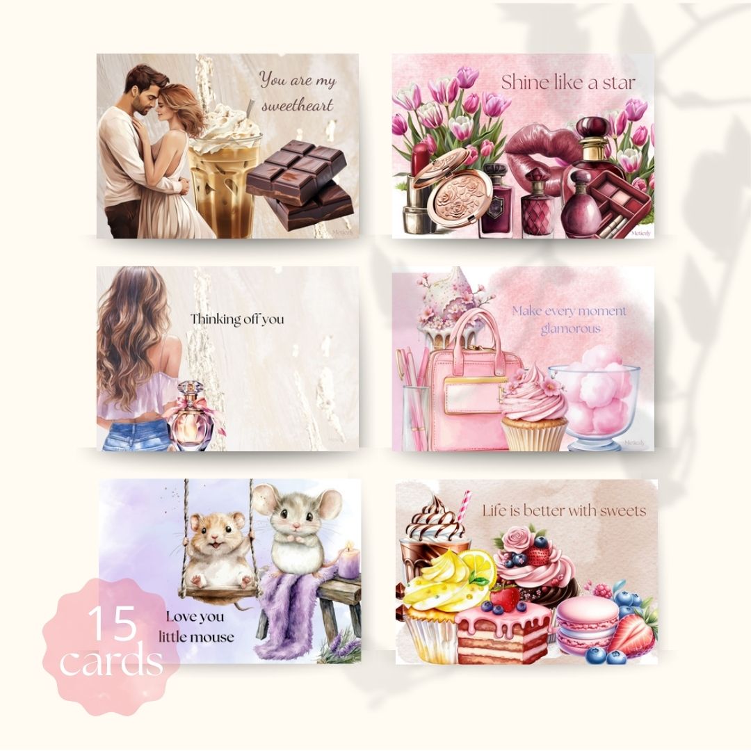 Life is better with sweets, set of 15 cards | $5,72