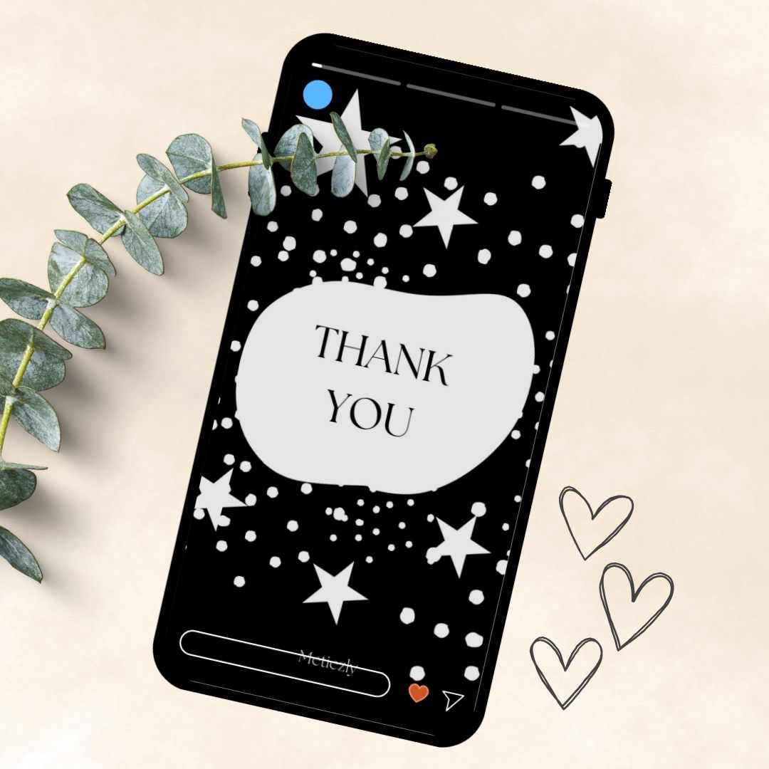 Black and white | set of 5 mobile cards