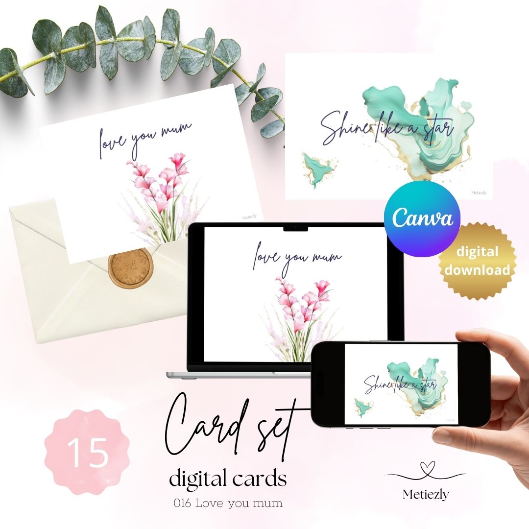 Love you mum, set of 15 cards | $5,72