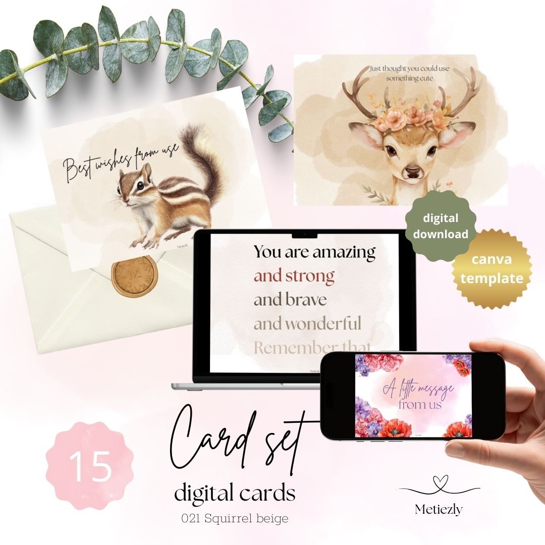 Squirrel beige, set of 15 cards | $5,72