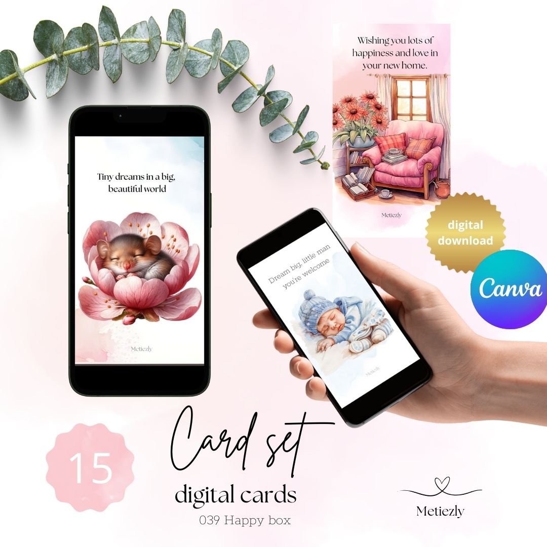 Happy box | set of 15 mobile cards