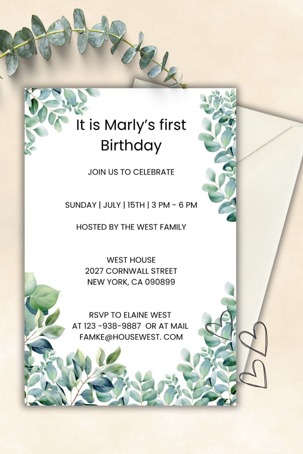 “Edible Boys Birthday Invitations – Cute Set of 5