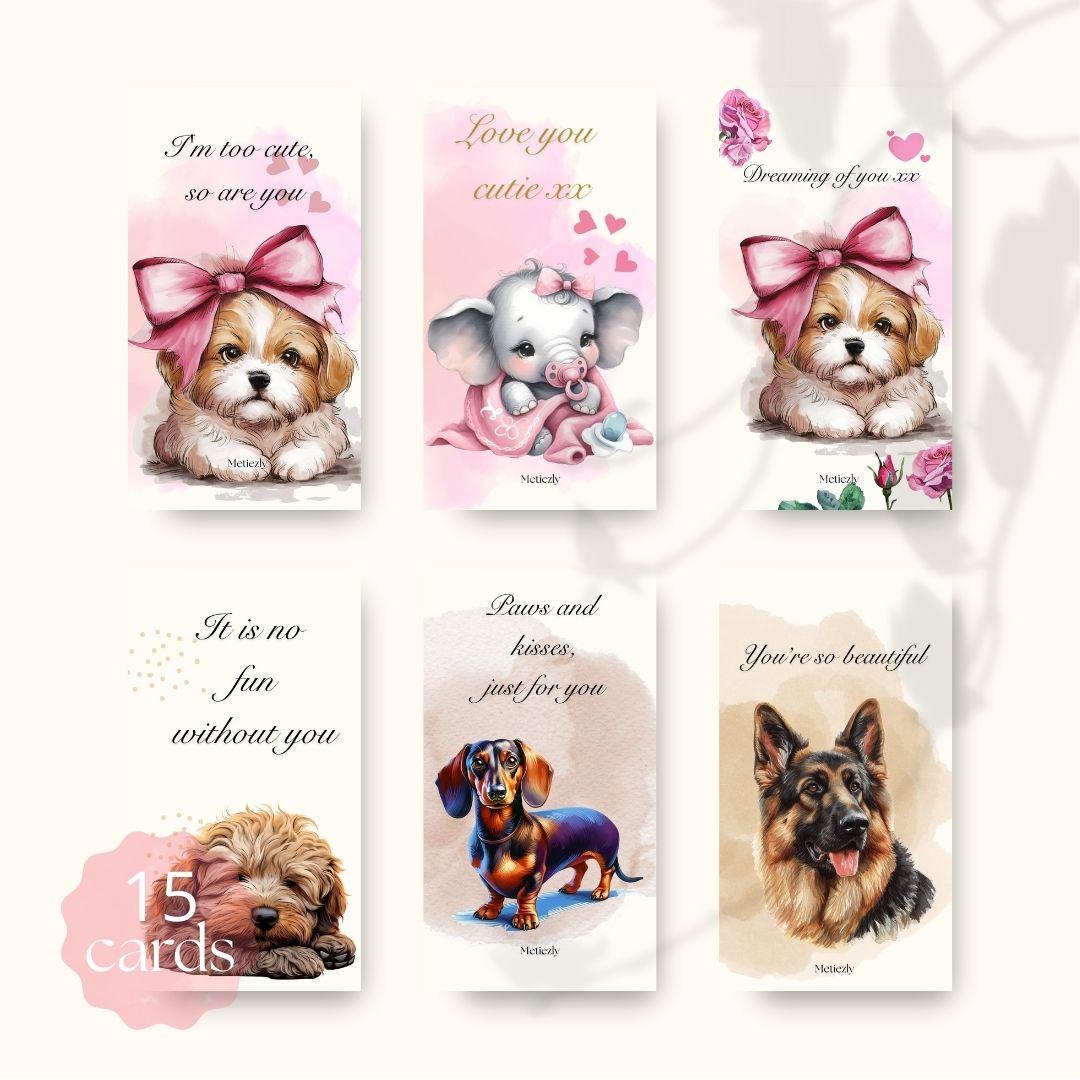 Dogs | set of 15 mobile cards