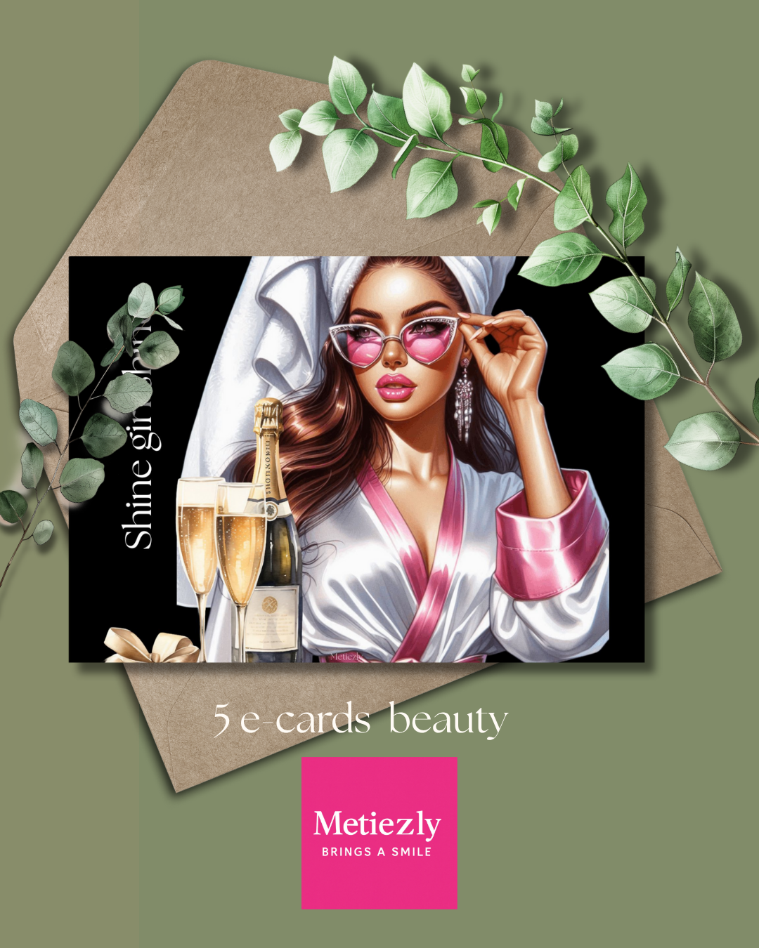 Beauty en glamour branche, set van 5 |$2,23