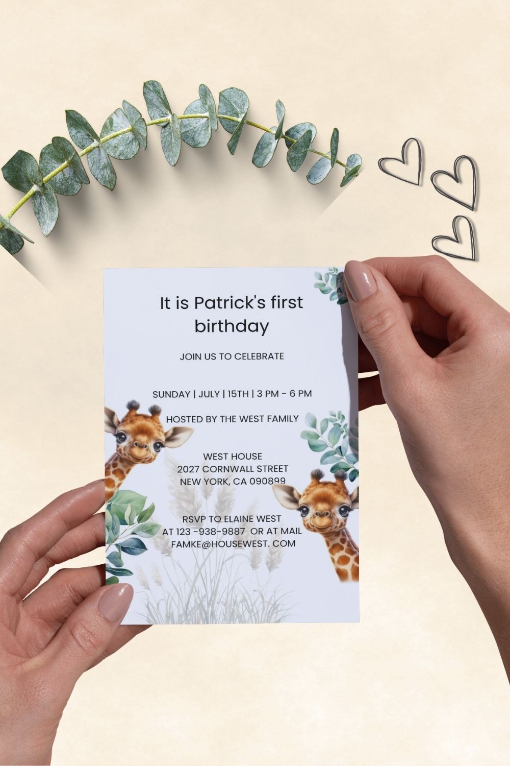 “Edible Boys Birthday Invitations – Cute Set of 5