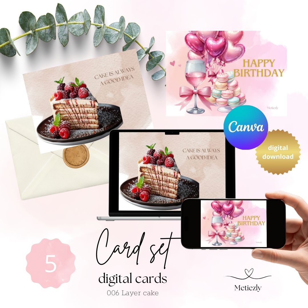 Layer cake, set of 5 cards | $2.23