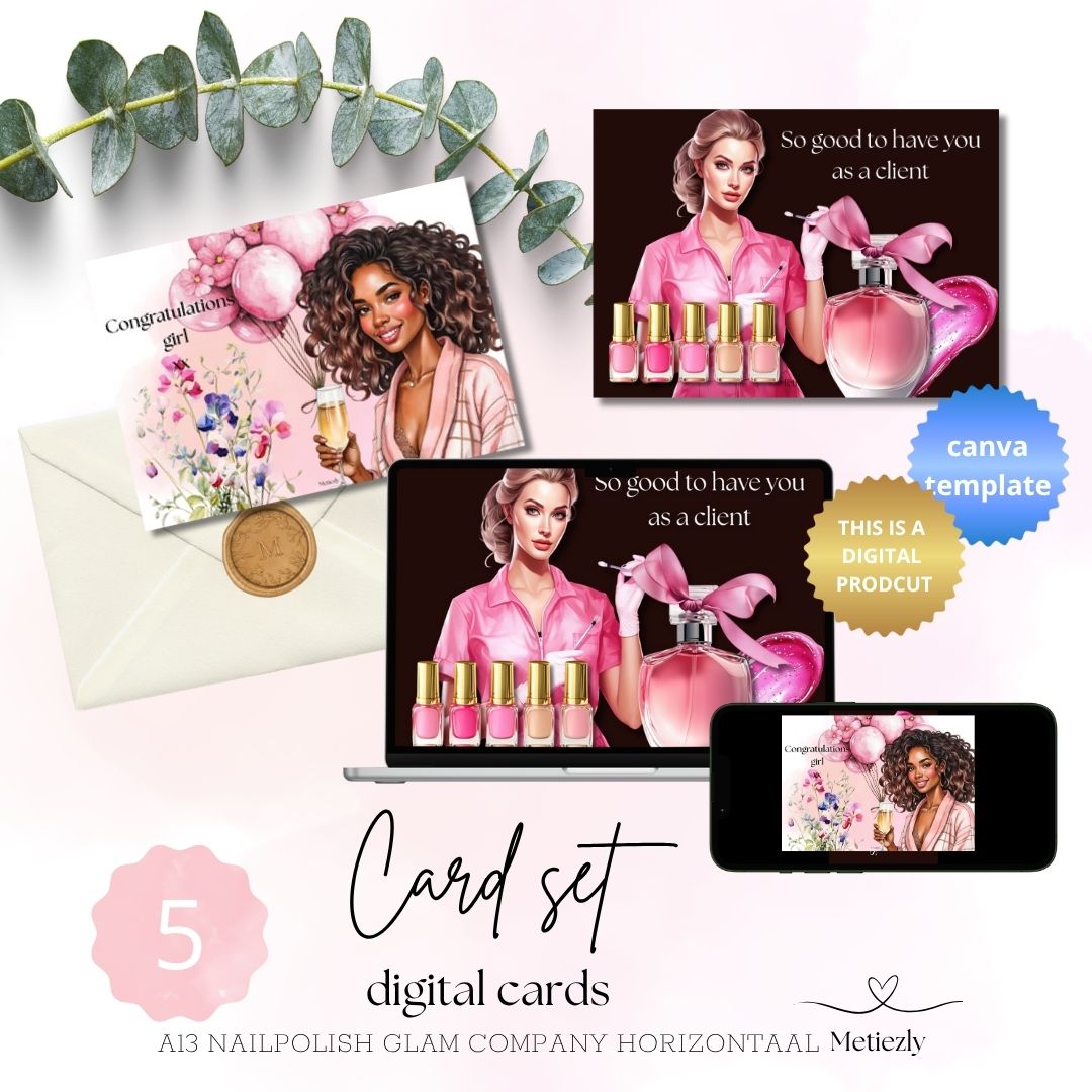 Nailpolish glam cards | $2.23