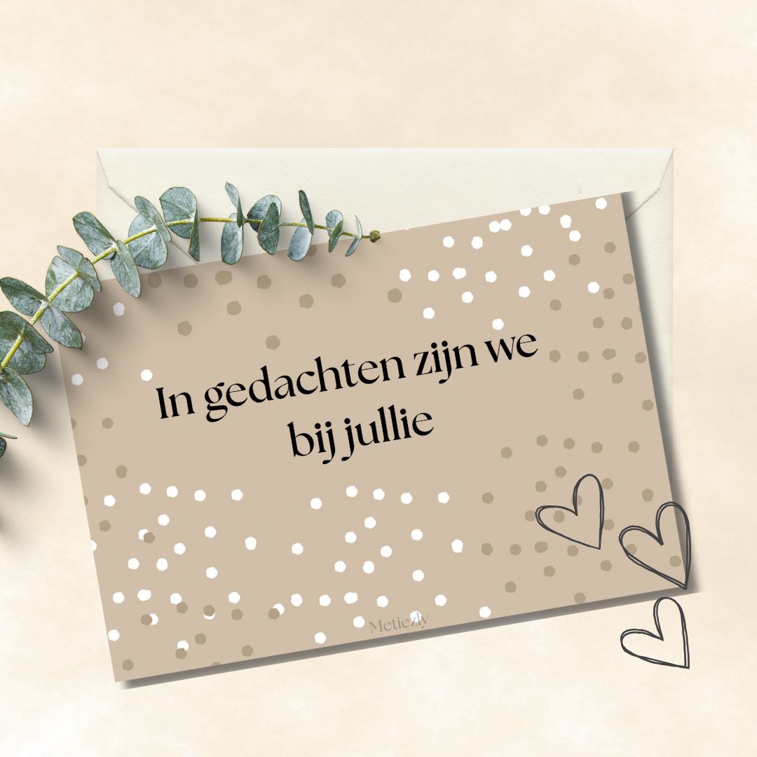 Beige stippen, set van 5 kaarten | $2.23