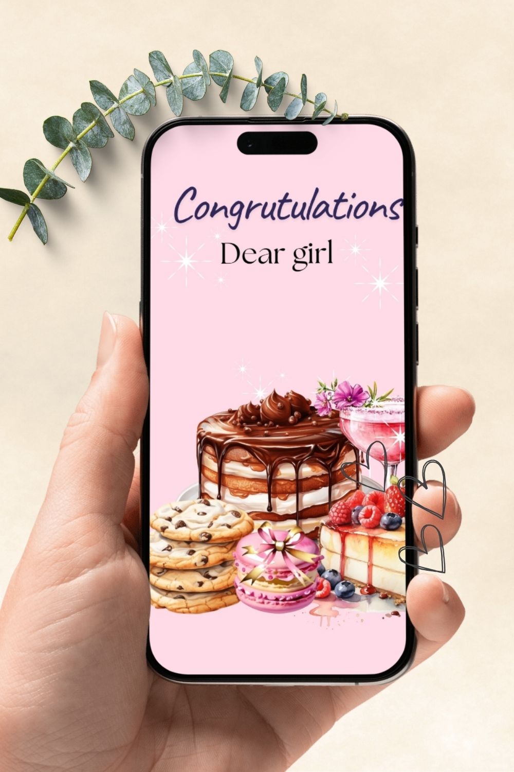 Editable Princess & Mermaid Pink Invitations – Set of 5