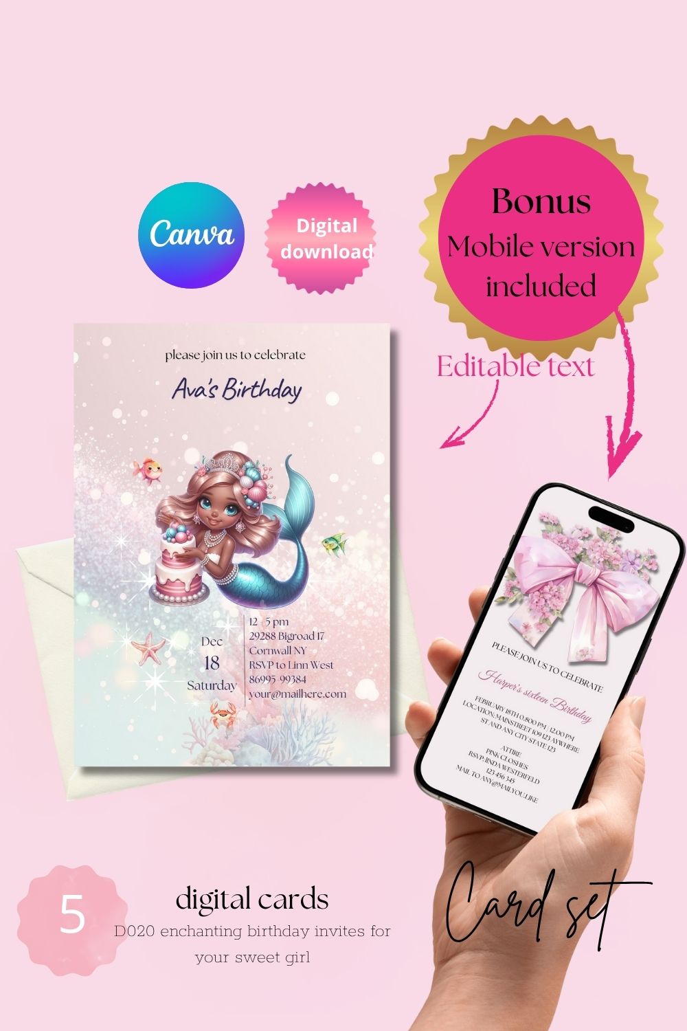 Enchanting birthday invitations for you sweet girl | BESTESELLER $5.50