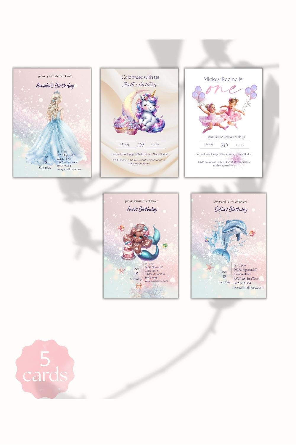 Enchanting birthday invitations for you sweet girl | BESTESELLER $5.50