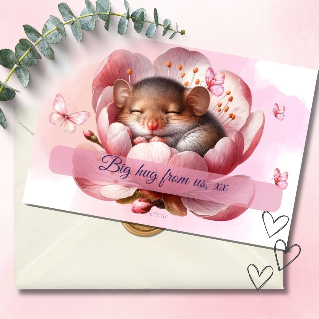 Mixed cards set Glam Plants Pink | $5,72