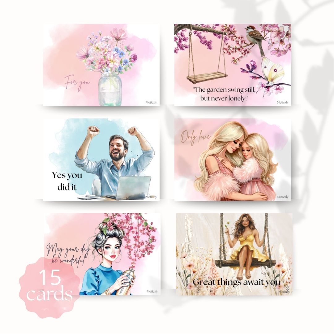 Robin bird, set of 15 card | $5,72